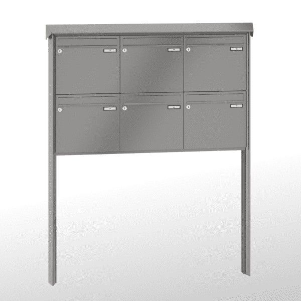 Renz Briefkasten freistehend Prisma |10-0-25298 | 370x330x100mm | 6-teilig