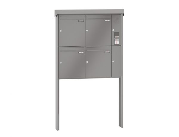 Renz Briefkastenanlage Prisma 4-teilig 370x440x145 mm lackiert mit Inst.-Kasten rechts