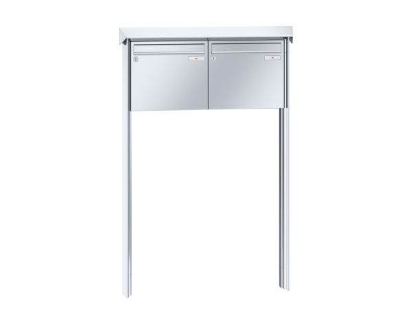 Renz Briefkastenanlage Prisma 2-teilig 370x330x100 mm Edelstahl