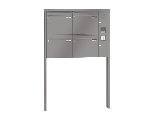 Renz Briefkastenanlage Tetro 4-teilig 370x330x100 mm lackiert mit Inst.-Kasten rechts