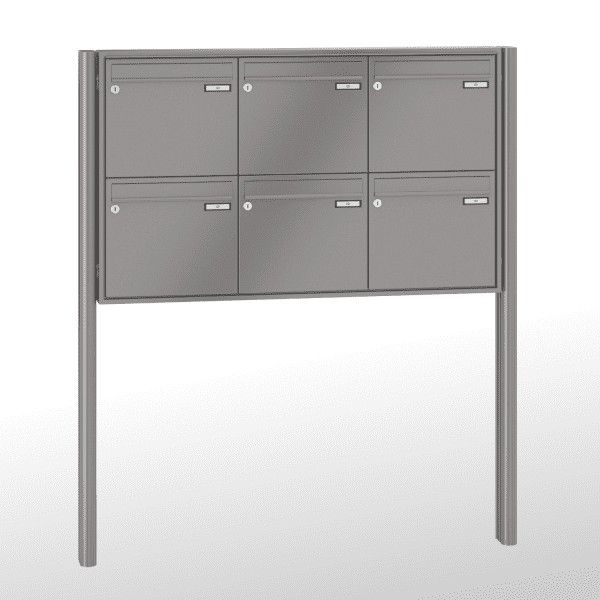 Renz Briefkastenanlage Quadra 6-teilig 370x330x100 mm lackiert