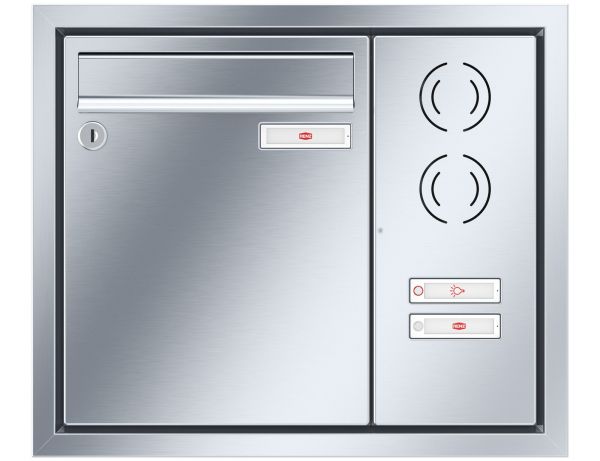Renz Unterputz Eckrahmen | 10-0-25897 | 1-teilig 260x330x100 Edelstahl, IK rechts