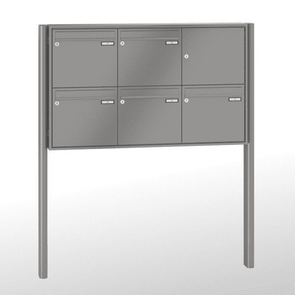 Renz Briefkastenanlage Quadra 5-teilig 370x330x145 mm lackiert