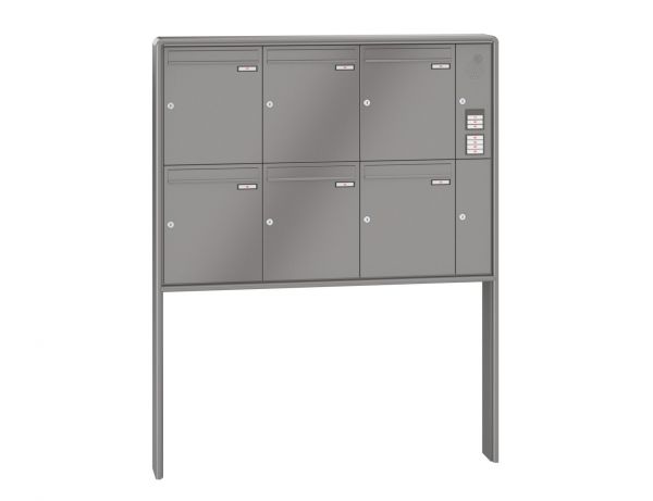 Renz Briefkastenanlage RS 2000 6-teilig 370x440x145 mm lackiert mit Inst.-Kasten rechts