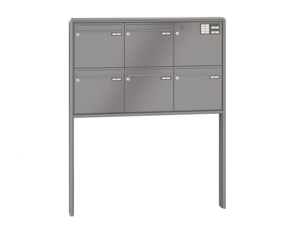 Renz Briefkastenanlage RS 2000 5-teilig 370x330x100 mm lackiert mit Inst.-Kasten rechts