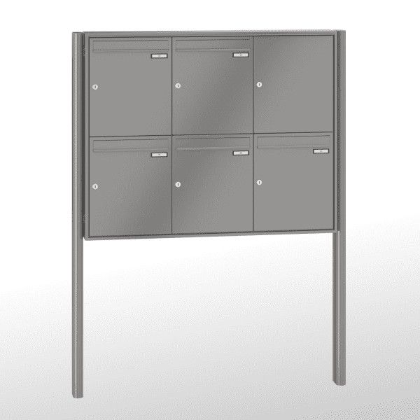 Renz Briefkastenanlage Quadra 5-teilig 370x440x145 mm lackiert