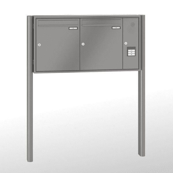 Renz Briefkastenanlage Quadra 2-teilig 370x440x145 mm lackiert mit Inst.-Kasten rechts