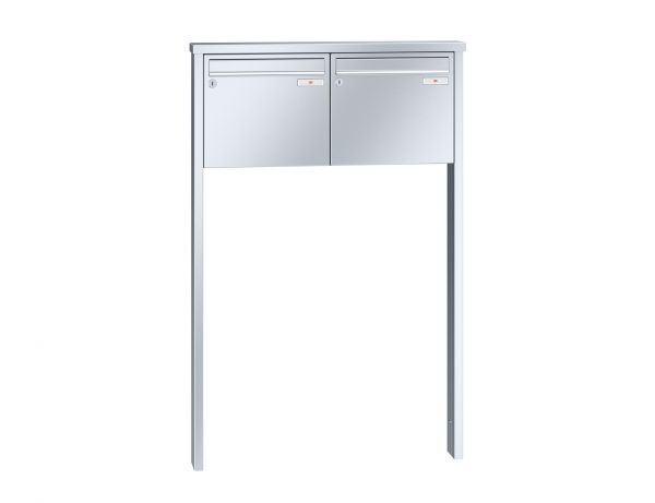 Renz Briefkastenanlage Tetro 2-teilig 370x330x100 mm Edelstahl