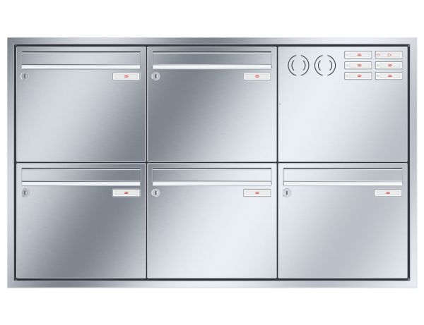 Renz Unterputz Eckrahmen | 10-0-25914 | 5-teilig 370x330x100 Edelstahl, IK rechts