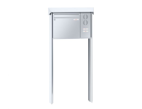 Renz Briefkastenanlage Prisma 1-teilig 370x330x145 mm Edelstahl mit Inst.-Kasten rechts