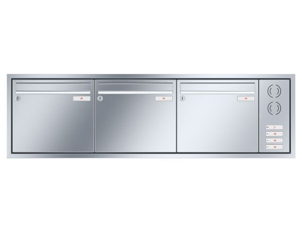 Renz Unterputz Eckrahmen | 10-0-25912 | 3-teilig 370x330x100 Edelstahl, IK rechts