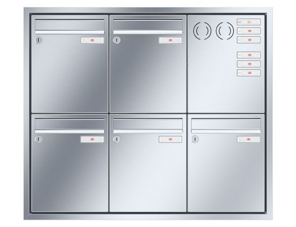 Renz Unterputz Eckrahmen | 10-0-25901 | 5-teilig 260x330x100 Edelstahl, IK rechts