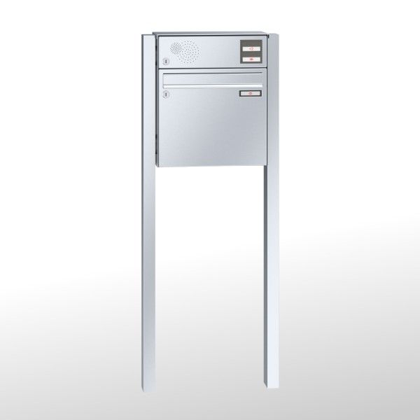 Renz Briefkastenanlage Basic (B) 1-teilig 370x330x145 mm Edelstahl mit Inst.-Kasten oben