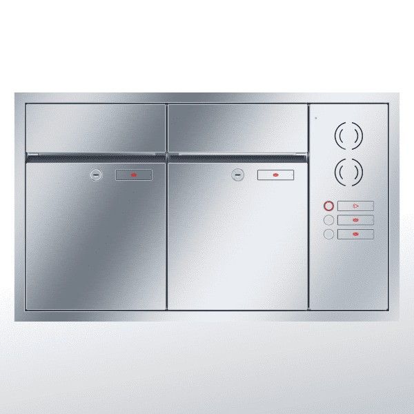 Renz Plan Unterputz | 60-0-60019 | 2-teilig 300x440x160 Edelstahl, IK rechts