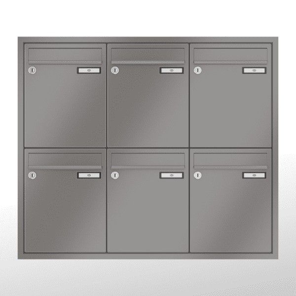 Renz Briefkasten Unterputz Eckrahmen | 10-0-25227 | Kasten 260x330x100 | 6 teilig