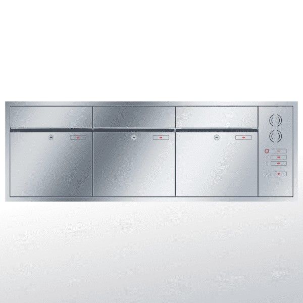 Renz Plan Unterputz | 60-0-60023 | 3-teilig 400x440x160 Edelstahl, IK rechts