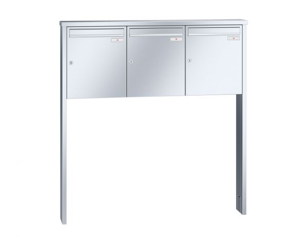 Renz Briefkastenanlage Tetro 3-teilig 370x440x145 mm Edelstahl