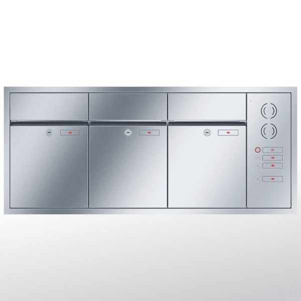 Renz Plan Unterputz | 60-0-60020 | 3-teilig 300x440x160 Edelstahl, IK rechts