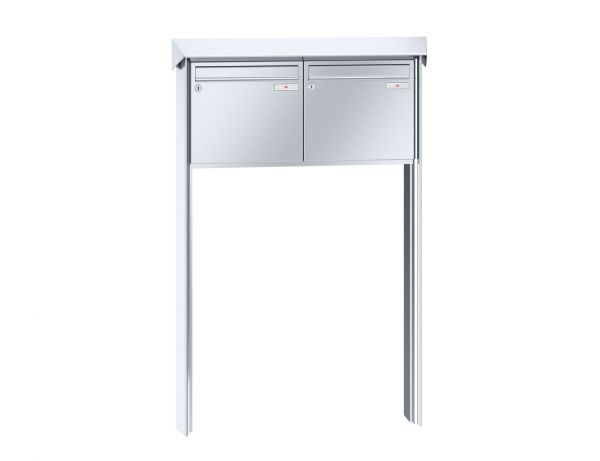 Renz Briefkastenanlage Prisma 2-teilig 370x330x145 mm Edelstahl