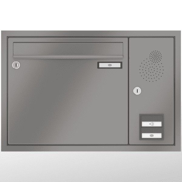 Renz Briefkasten Unterputz Eckrahmen | 10-0-25079 | Kasten 370x330x100 mit Installationskasten