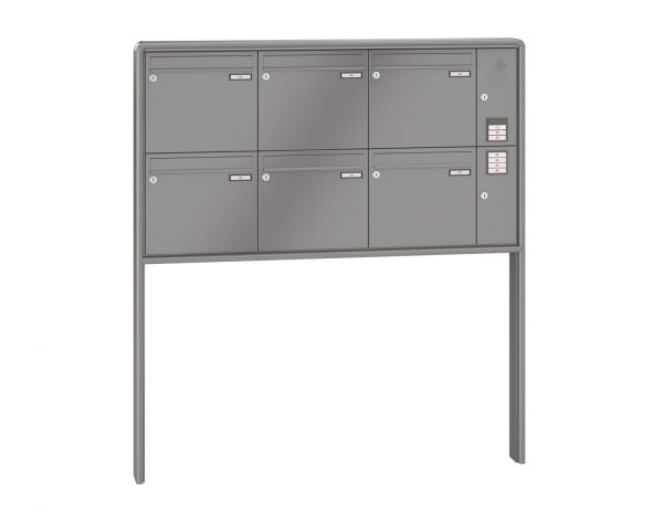 Renz Briefkastenanlage RS 2000 6-teilig 370x330x100 mm lackiert mit Inst.-Kasten rechts
