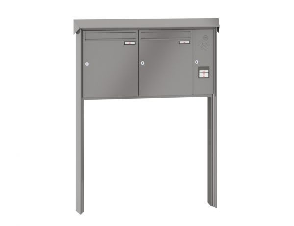 Renz Briefkastenanlage Prisma 2-teilig 370x440x145 mm lackiert mit Inst.-Kasten rechts