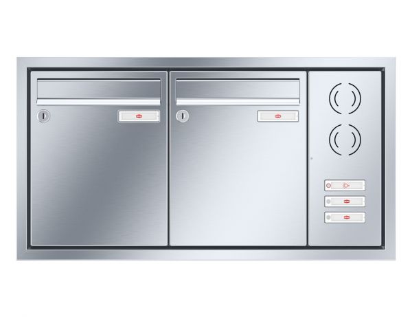 Renz Unterputz Eckrahmen | 10-0-25898 | 2-teilig 260x330x100 Edelstahl, IK rechts