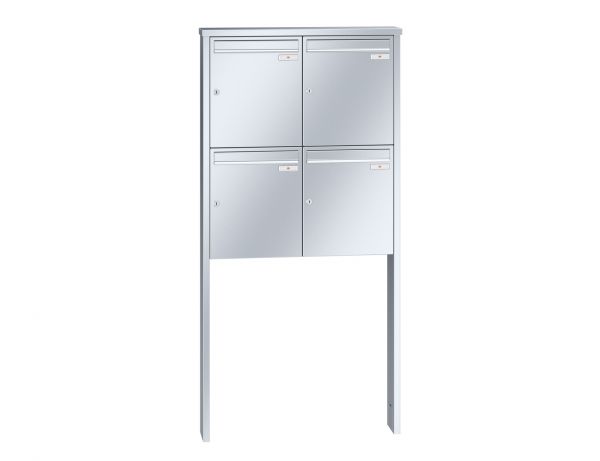 Renz Briefkastenanlage Tetro 4-teilig 370x440x145 mm Edelstahl