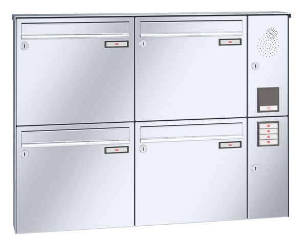 Renz Aufputz Basic | 10-0-25078 | 4-teilig 370x330x100 Edelstahl