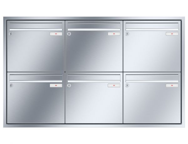 Renz Unterputz Eckrahmen | 10-0-25908 | 6-teilig 370x330x100 Edelstahl