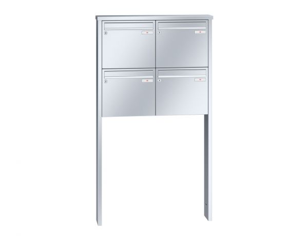 Renz Briefkastenanlage Tetro 4-teilig 370x330x145 mm Edelstahl