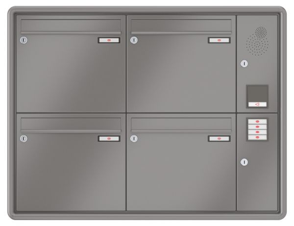 Renz Unterputz Rundrahmen | 10-0-35148 | 4-teilig 370x330x145 lackiert, IK rechts