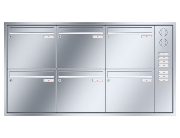 Renz Unterputz Eckrahmen | 10-0-25915 | 6-teilig 370x330x100 Edelstahl, IK rechts