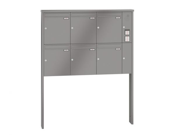 Renz Briefkastenanlage Tetro 6-teilig 370x440x145 mm lackiert mit Inst.-Kasten rechts