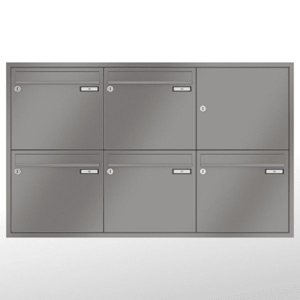 Renz Briefkasten Unterputz Eckrahmen |10-0-35104 | Kasten 370x330x145 | 5 teilig