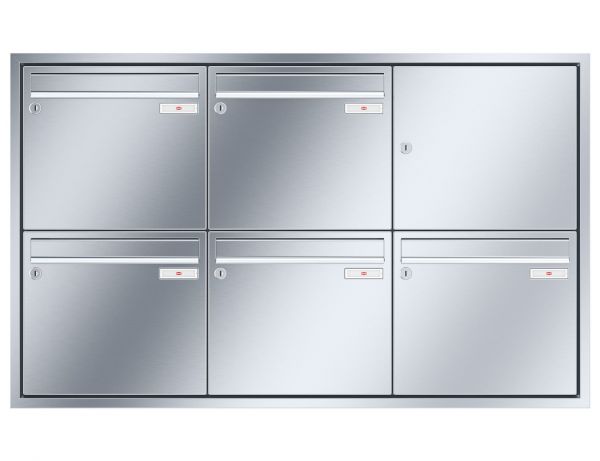 Renz Unterputz Eckrahmen | 10-0-35110 | 5-teilig 370x330x145 Edelstahl