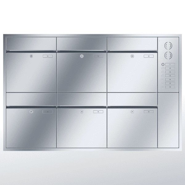 Renz Plan Unterputz | 60-0-60323 | 6-teilig 400x440x160 Edelstahl, IK rechts