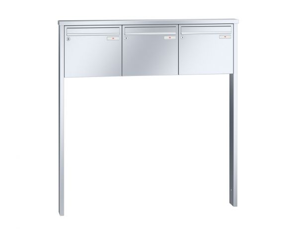 Renz Briefkastenanlage Tetro 3-teilig 370x330x100 mm Edelstahl