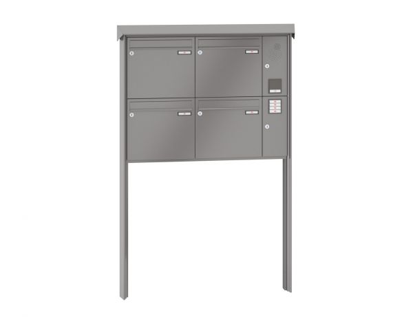 Renz Briefkastenanlage Prisma 4-teilig 370x330x100 mm lackiert mit Inst.-Kasten rechts