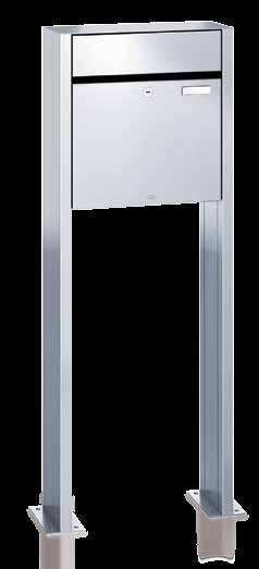 Renz Briefkastenanlage Tetro 1-teilig 370x440x145 mm lackiert mit Inst.-Kasten oben