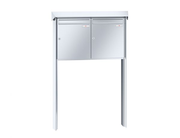 Renz Briefkastenanlage Prisma 2-teilig 370x440x145 mm Edelstahl