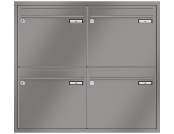 Renz Briefkasten Unterputz Eckrahmen | 10-0-35103 | Kasten 370x330x145 | 4 teilig