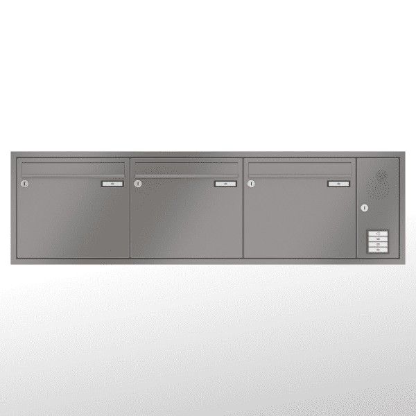Renz Briefkasten Unterputz Eckrahmen |10-0-25135 | 370 x330x100 mit Installationskasten | 3-teilig