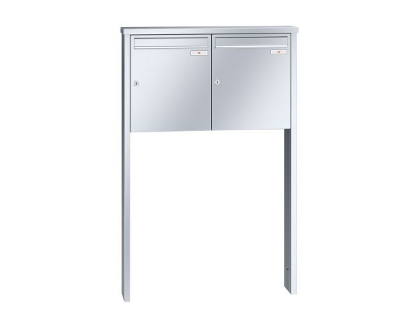 Renz Briefkastenanlage Tetro 2-teilig 370x440x145 mm Edelstahl