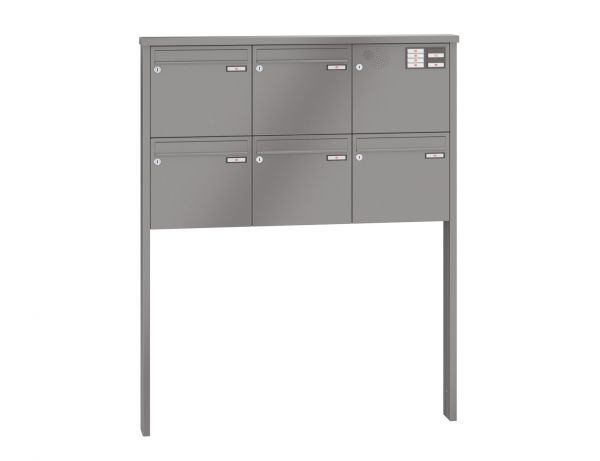 Renz Briefkastenanlage Tetro 5-teilig 370x330x100 mm lackiert mit Inst.-Kasten rechts