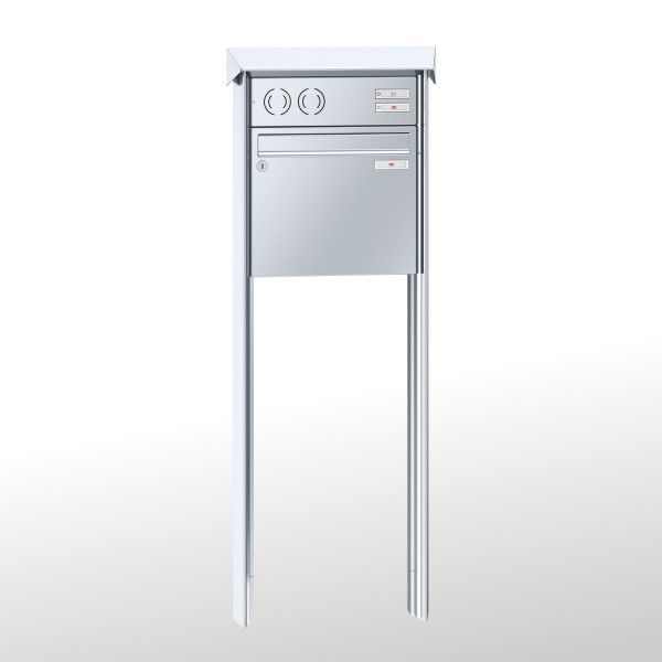 Renz Briefkastenanlage Prisma 1-teilig 370x330x100 mm Edelstahl mit Inst.-Kasten oben