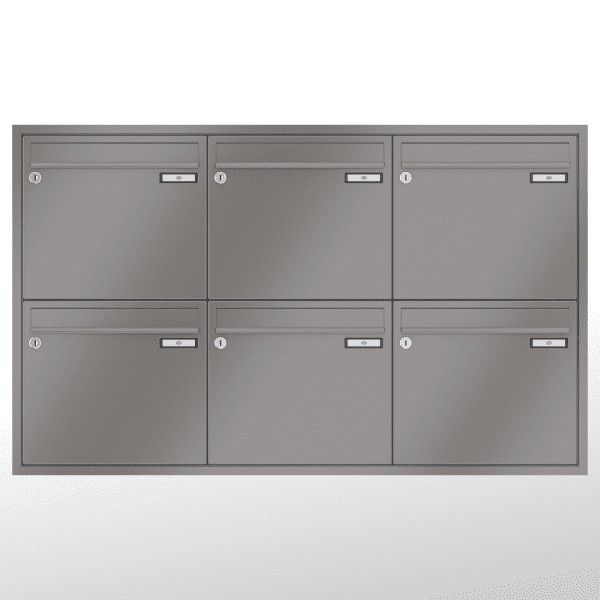 Renz Briefkasten Unterputz Eckrahmen |10-0-25229| Kasten 370x330x100 | 6 teilig