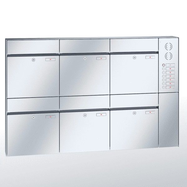 Renz Plan Aufputz | 60-0-60347 | 6-teilig 400x440x160 Edelstahl, IK rechts