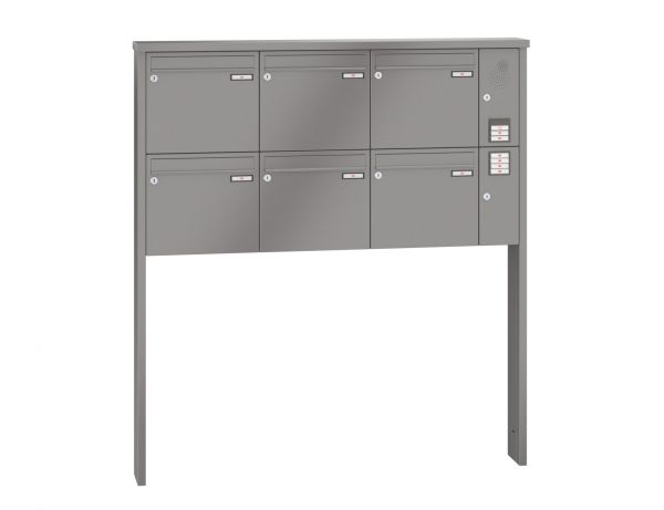 Renz Briefkastenanlage Tetro 6-teilig 370x330x145 mm lackiert mit Inst.-Kasten rechts