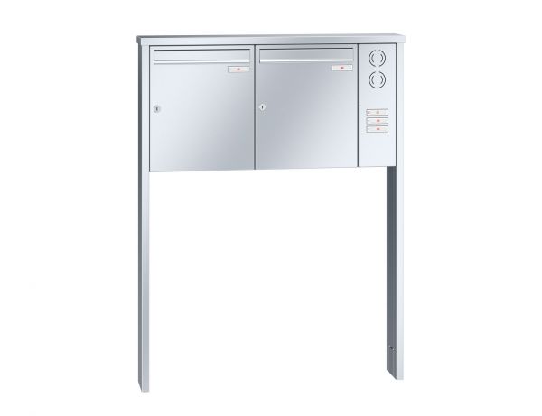 Renz Briefkastenanlage Tetro 2-teilig 370x440x145 mm Edelstahl mit Inst.-Kasten rechts